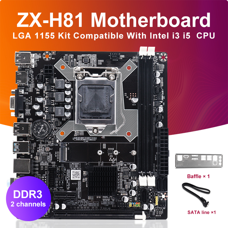 ITX H61 H81 H110 H511-G10 Motherboard LGA1155/1150/1151 DDR3/DDR4 Dual Channel SATA3 Intel I3 I5 I7 CPU for Office Light Gaming