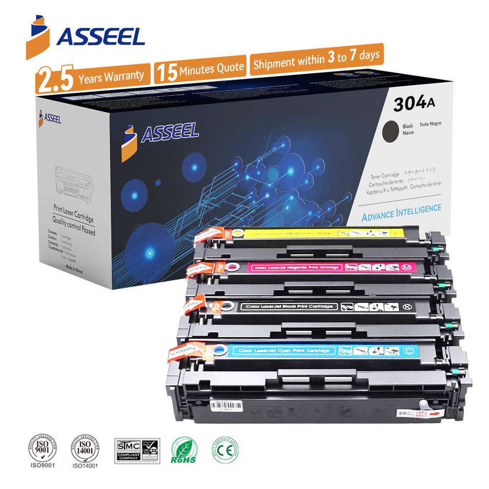 Совместимый белый тонер-картридж ASSEEL для цветных лазерных принтеров 304A, 305A, 312A, аксессуар для принтера, картриджи для принтера