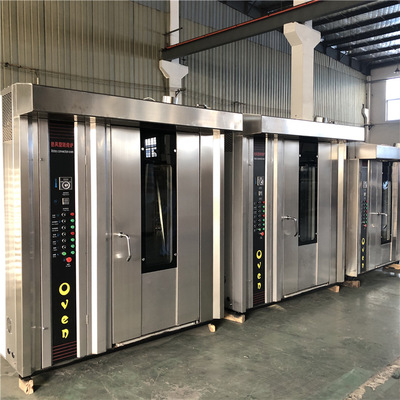 32 64Tray Rotary Oven Price Gas Electric Big Rotating Bakery Rotary Rack Oven for Sale Baking Loaf Bread Bakery Industrial Oven