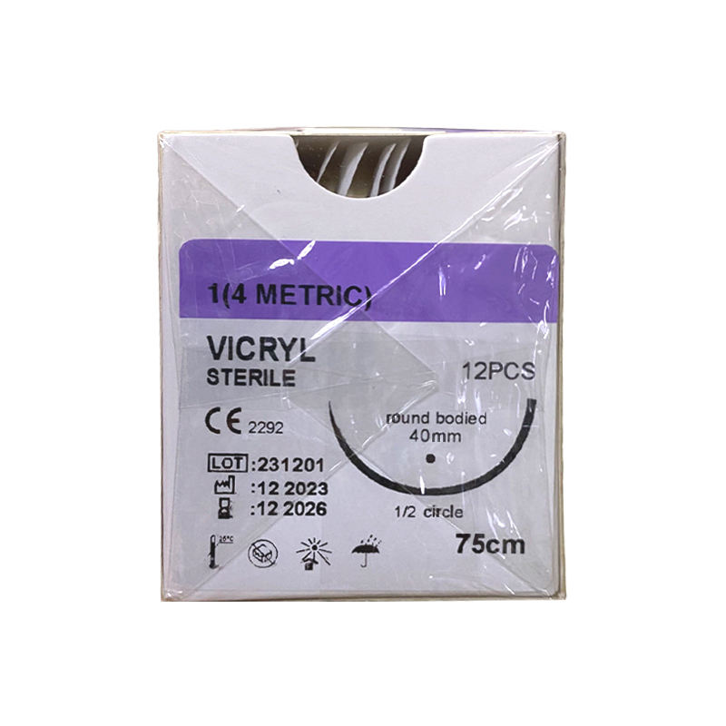 Стерильный рассасывающийся полиглактин 910 Vicryll с иглой для медицинских расходных материалов