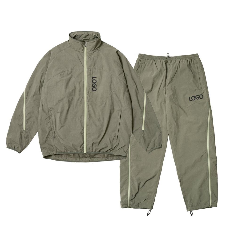 Blank Zip-up Sports Nylon Tracksuits