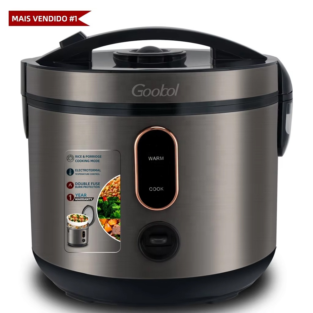 1.0L-2.8L Stainless Steel Deluxe Electric Rice Cooker, Non-Stick Inner Pot, Automatic Multi-function Household Appliance