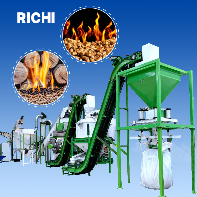 Low Price 2-3t/h Line Production Wood Pellet with Biomass Wood Pellet Production Line