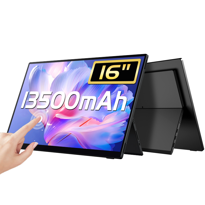 16inch 1080p IPS Built-in Battery Aluminum Alloy Type C Two Speakers Touch Screen Business Series Portable Monitor All One Stand