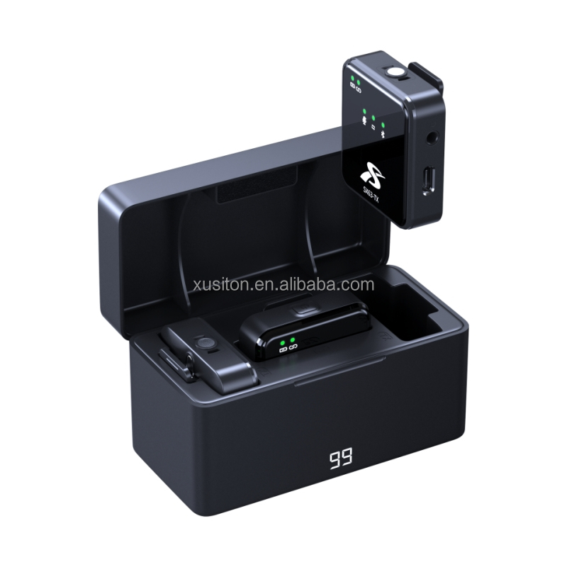 Lavalier Microphone Wireless SX63 with Charging Box Gaming Vlog Broadcast Speech Studio Condenser Gaming Microphone
