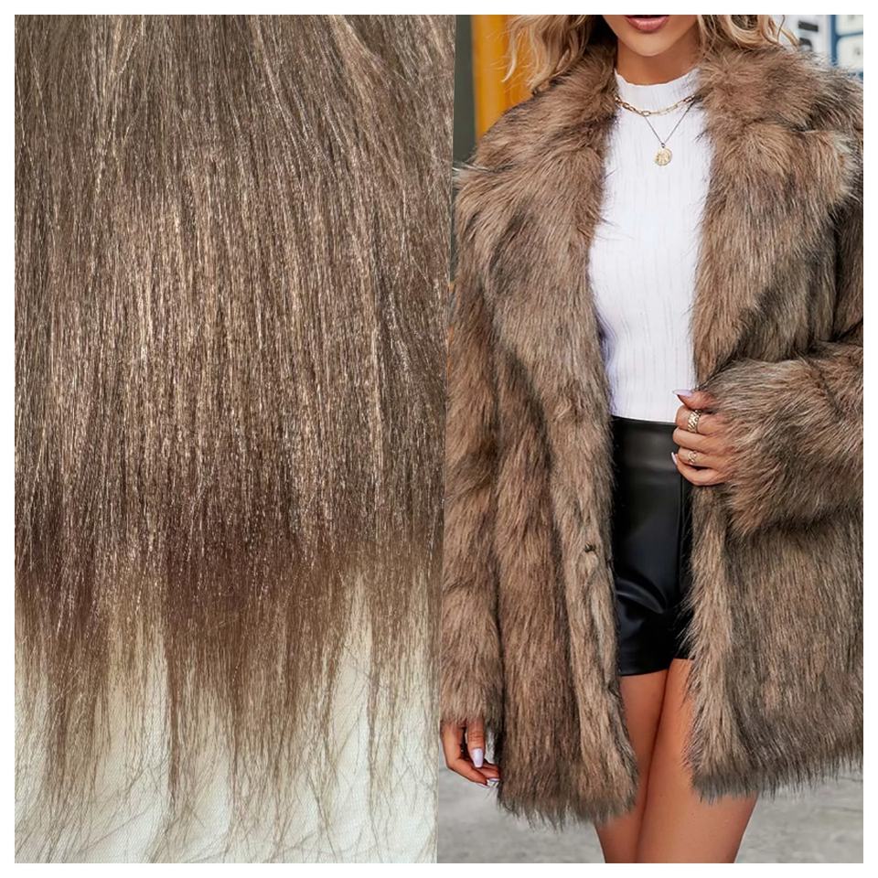 Мех коричневый Long Hair (China Factory)