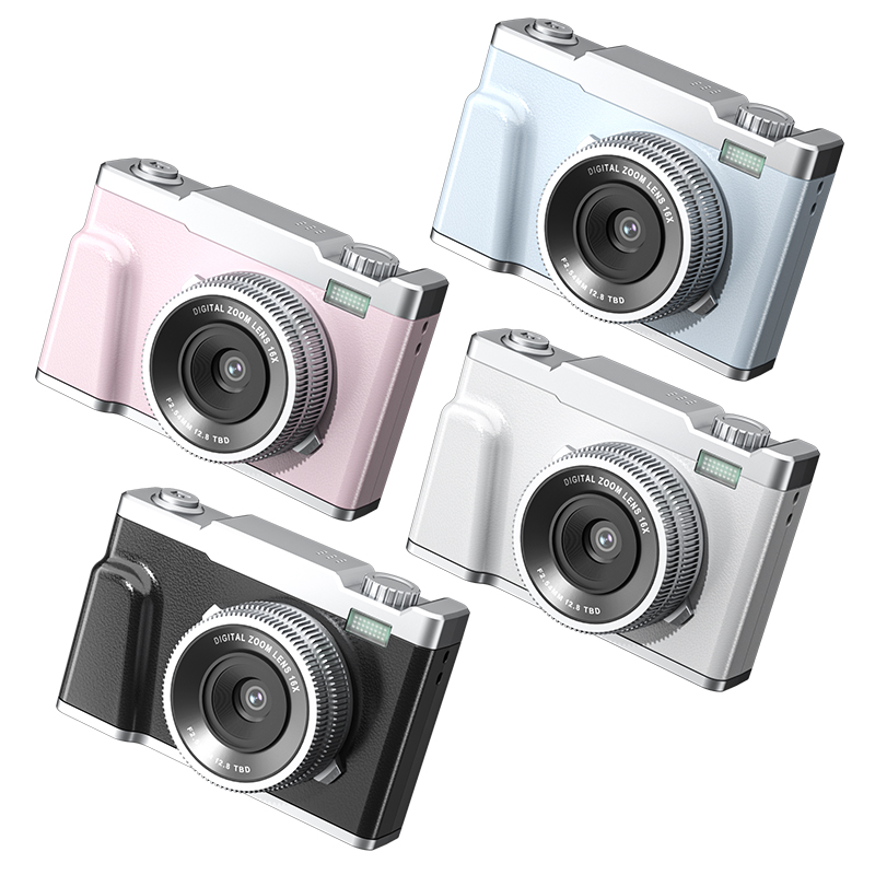 Vintage 4K Compact Digital Camera 64MP Portable Photography Device Flip Screen Autofocus Vlogging Camera for Students Beginners