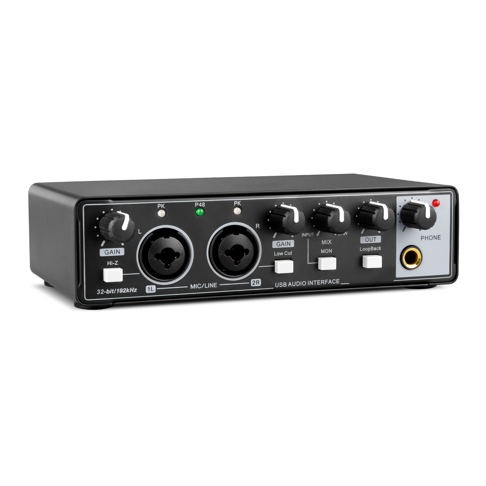 Professional MD22 Recording Studio Equipment Live Audio Interface Sound Card for External Guitar Audio Sound Cards Mixers