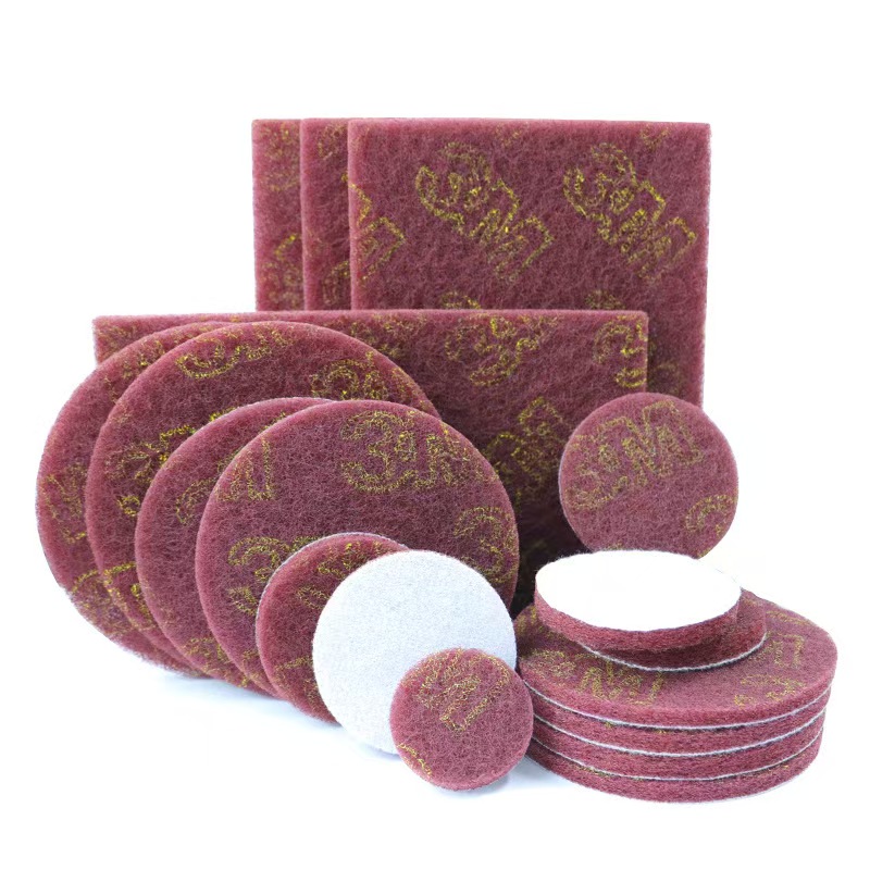3M Square Scouring Pad Durable Aluminium Oxide Abrasive for Stainless Steel Cleaning Food Safe Non-Rusting General Purpose Use