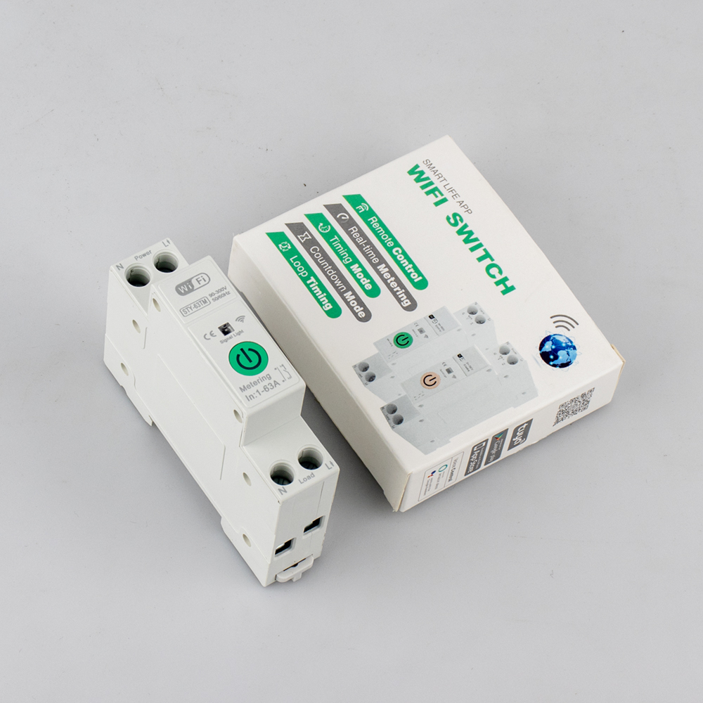 QJC Smart WIFI Miniature Circuit Breaker Remote Control Safety Switch Wifi Mcb Tuya App Mcb Automatic Switch and Wifi Remote