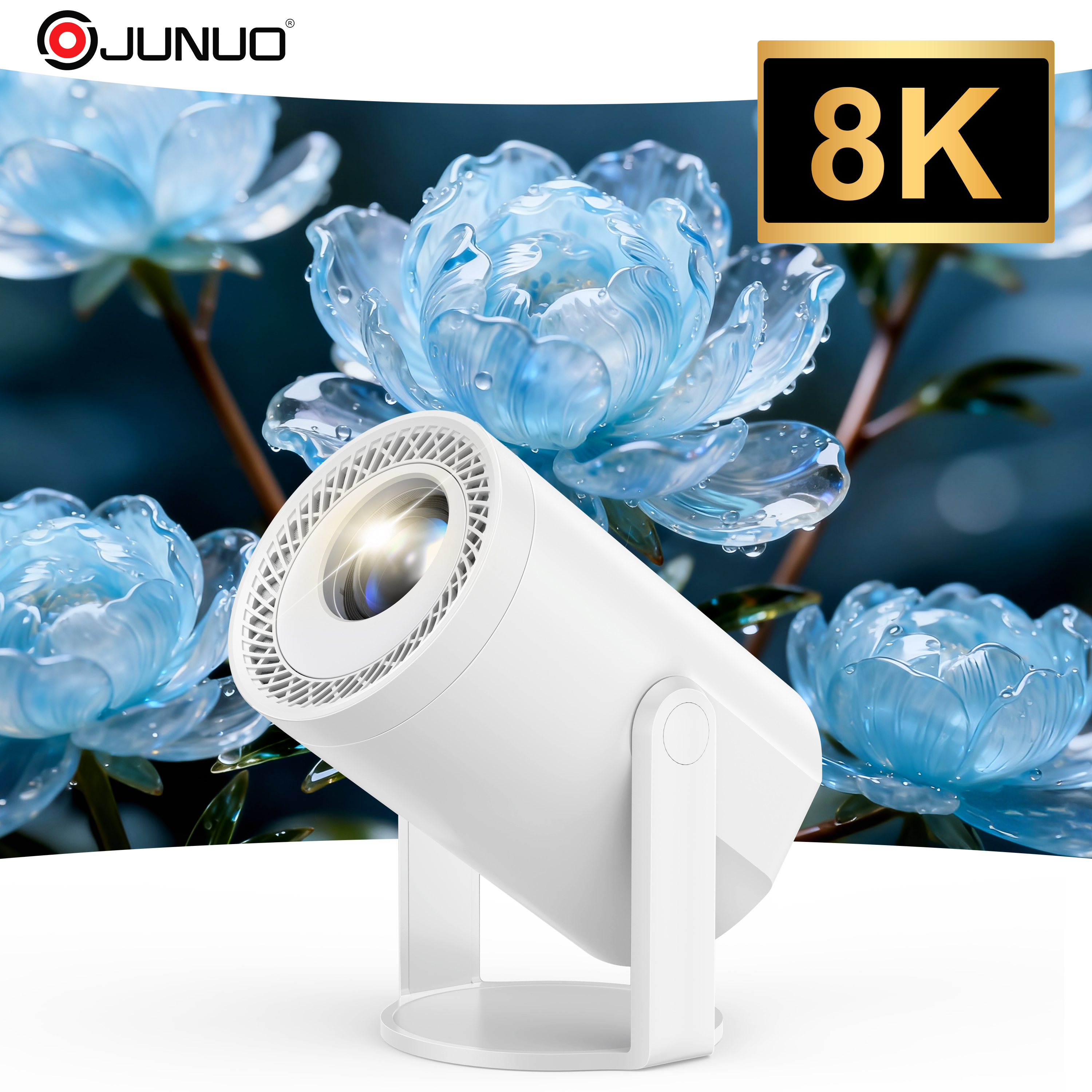 Smart Android 14 WIFI Wireless Mirror Screen Projector Turn1 Mini Portable Home Cinema Video Game Projectors 4K Proyector