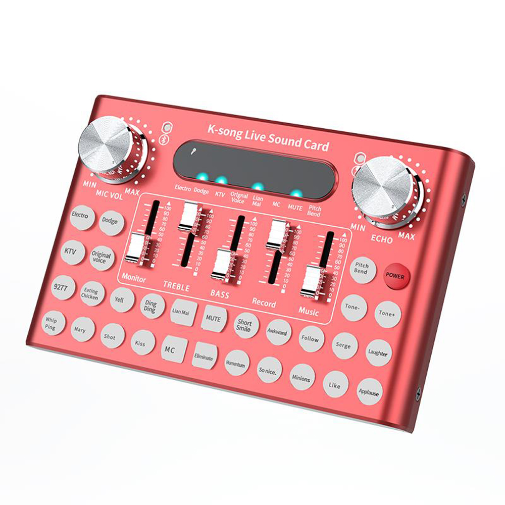 Professional Studio Audio Interface Recording External Live Sound Card F007 for Condenser Microphone