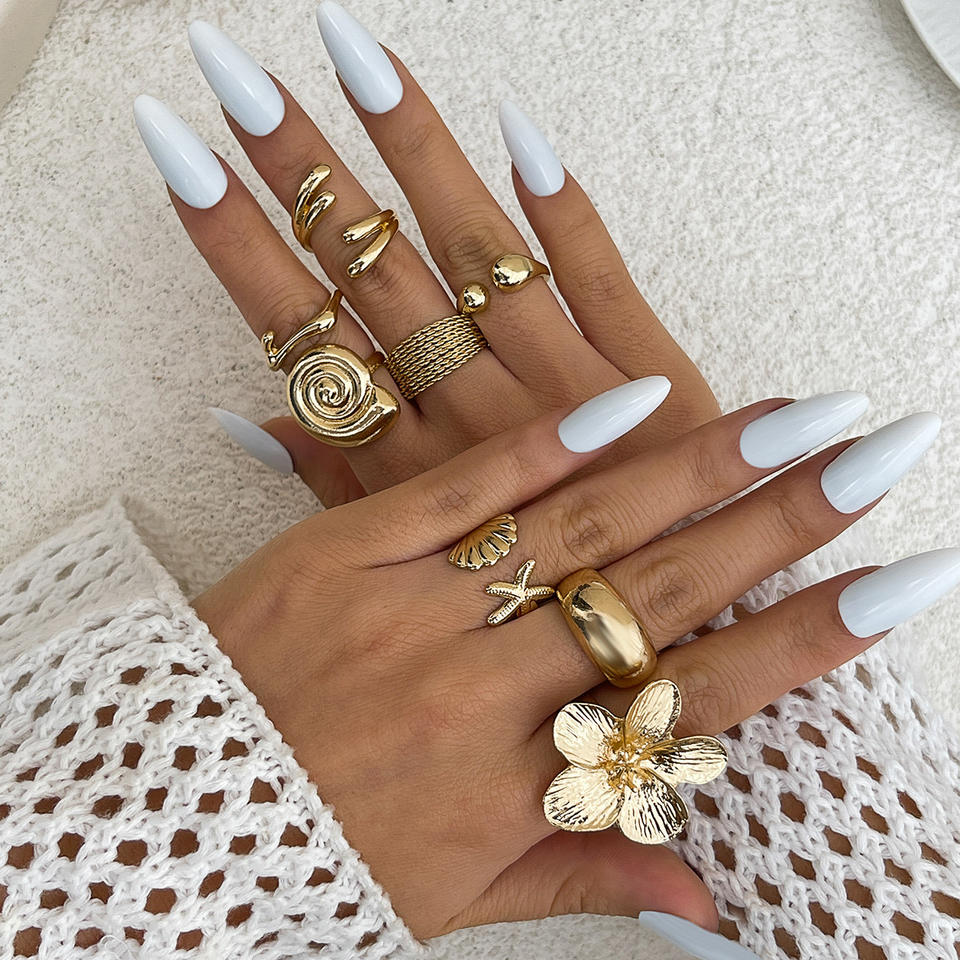 Набор колец «Seashell Flower» (Boho Style)