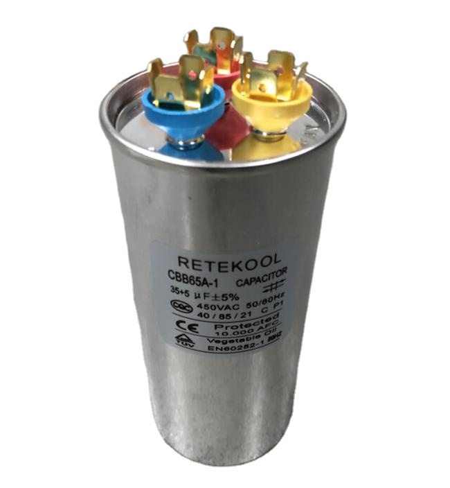 RETEKOOL Factory Supply 35uf 450v CBB65 Electronic Aluminium Run Capacitor for Gas Electric Solar or Manual Air Conditioner