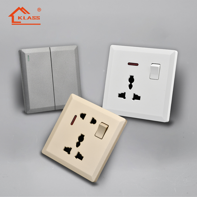 Modern Electrical Supplies Power Switch 13A UK Sockets with Indicator Universal Electric Switches and Sockets China PC Free