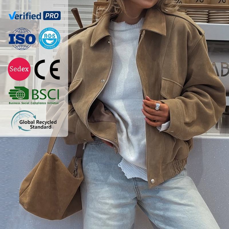 Custom Logo Suede Jacket