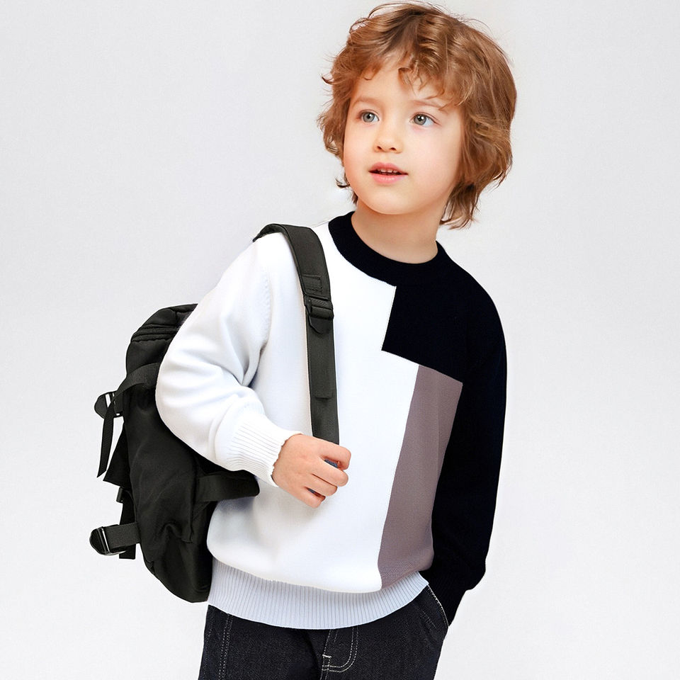 Kids Summer Color Block Crewneck