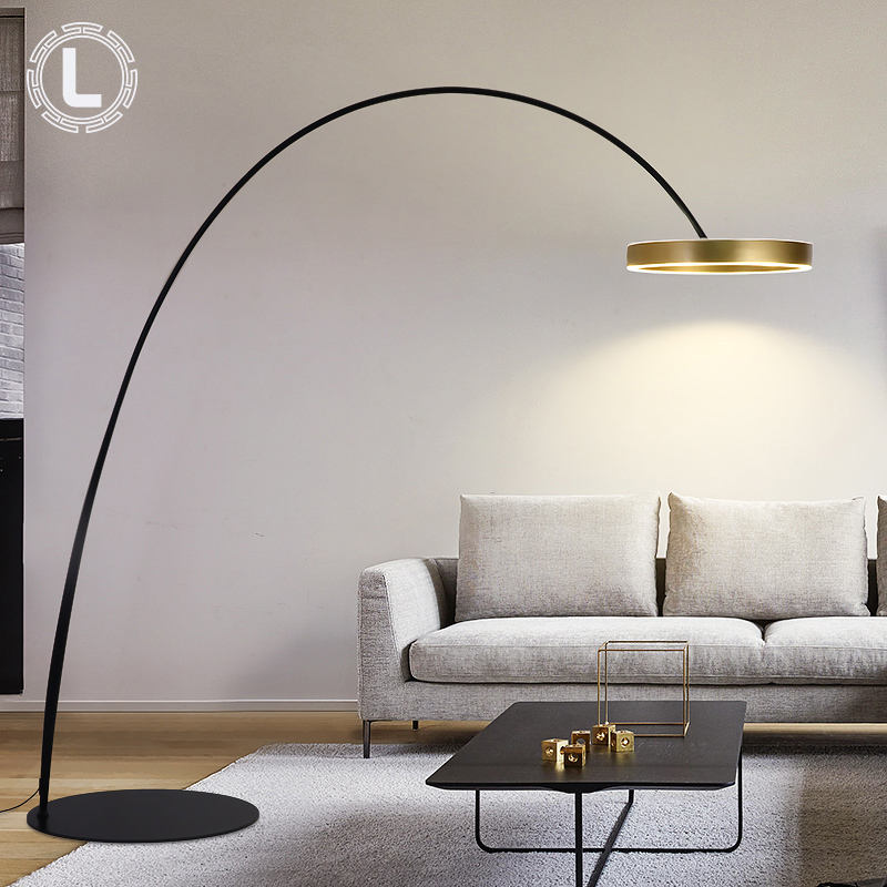 Morden Home Decor Standing Floor Lamp Designer Black Feature Floor Light Simple Hotel Living Room Bedroom LED Floor Lamp