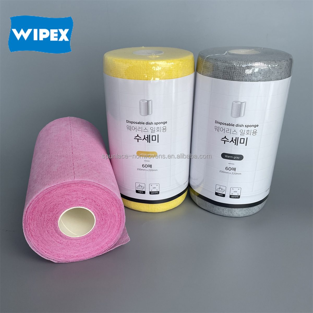 Korean Loofah Sponge Abrasive Scrub Kitchen Cleaning Cloth 100% PP Disposable Dish Sponge Kitchen Wipes