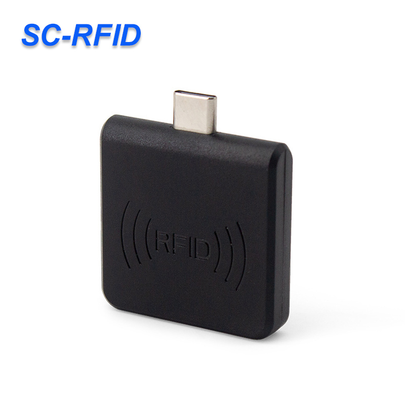 Factory in Stock Hot Selling 13.56mhz Android Phone Rfid Reader Type-C Interface Contactless NFC Card Reader IC Card Portable