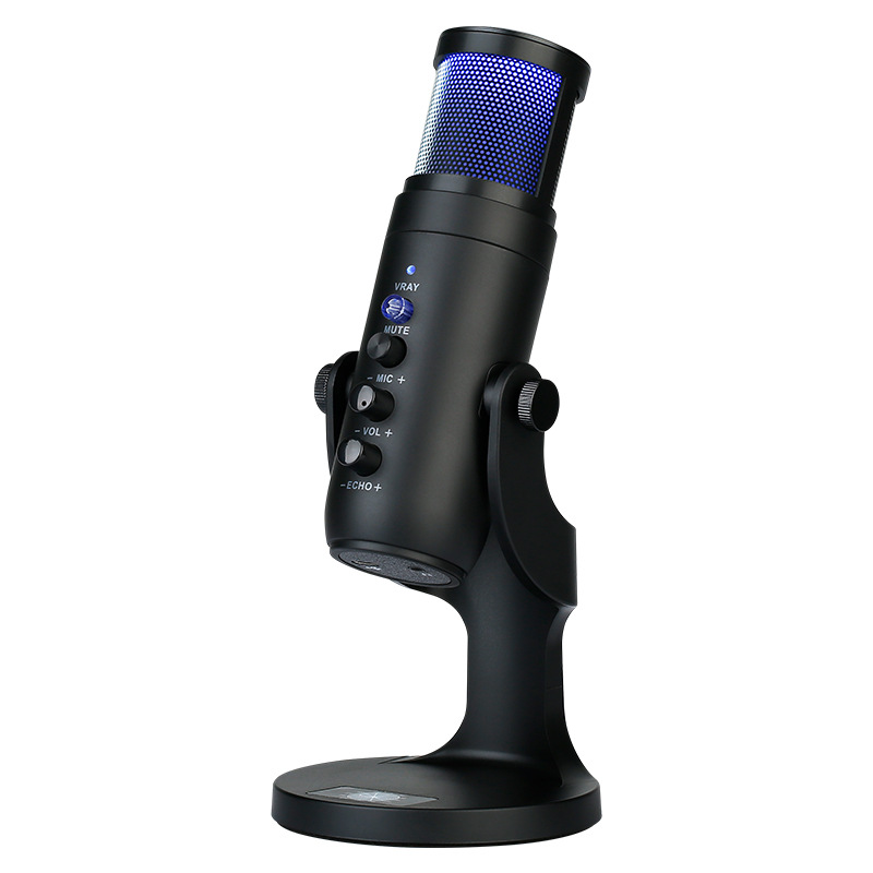 RGB Condenser Microphone for Laptop Computers USB Mic for Recording Singing Gaming Streaming Video
