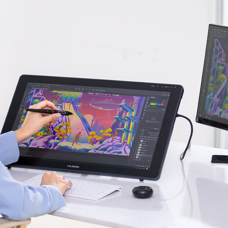 Huion Kamvas 22 Plus 21.5inch 140% SRGB Professional Drawing Monitor Graphic Tablet with Screen for Artist Designer