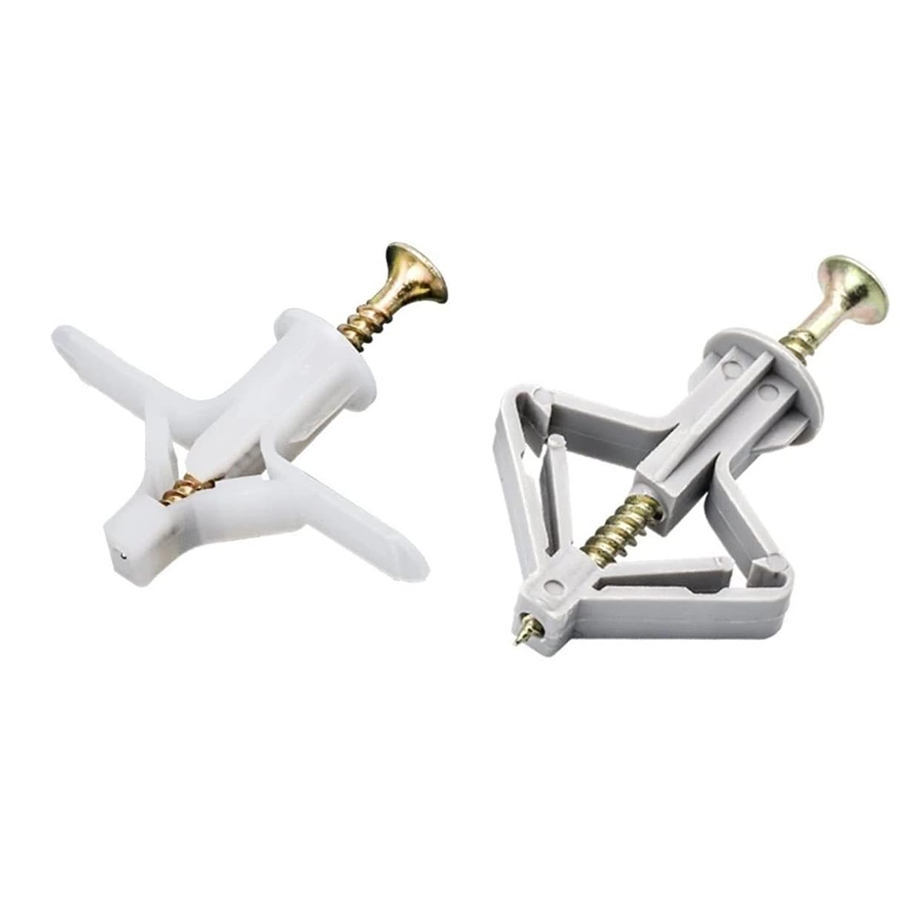 M8 Nylon Butterfly-shaped Expansion  Anchor Set Plastic Airplane Anchors Suitable for Home Renovations and Light Installations.