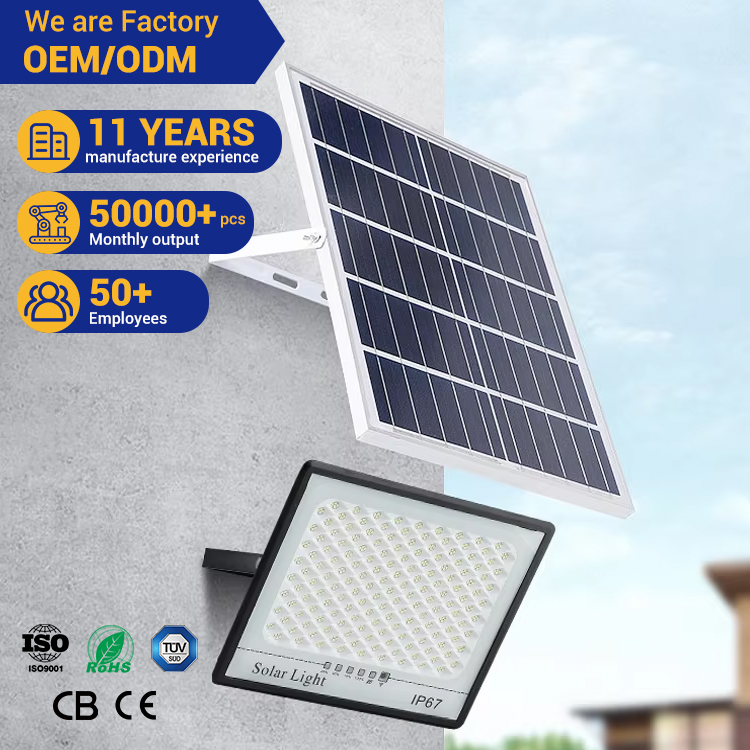 Hot Sale Motion Sensor Ip67 Waterproof Floodlight 60w 100w 200w 300w 400W 800W Aluminum Outdoor Garden Led Solar Flood Light