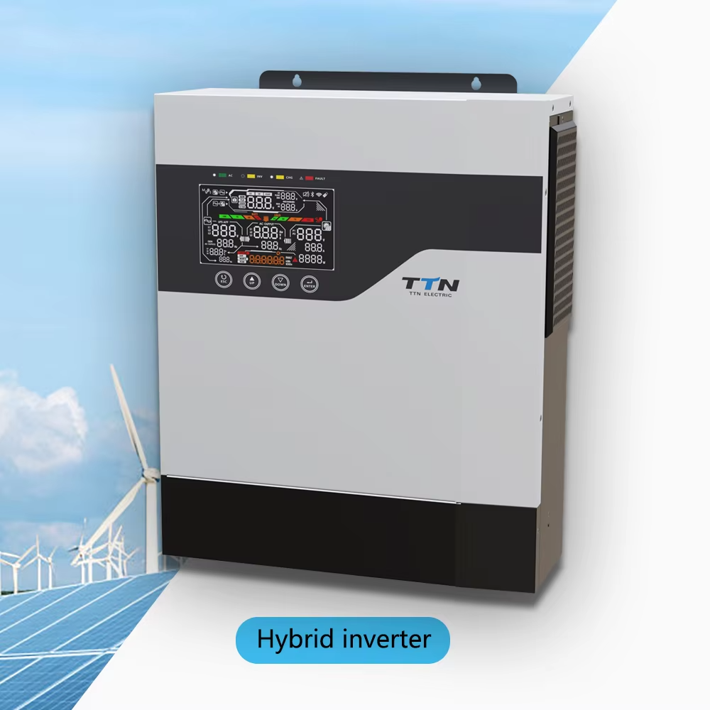 Hybrid Solar Inverter 15KW 5kW 48V 24V MPPT Mode LCD Display Off-Grid 6KW 120A 96V TvAC Inverters for Grid Integration