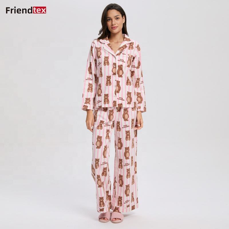 Принтованная пижама (Pink Bear Striped)