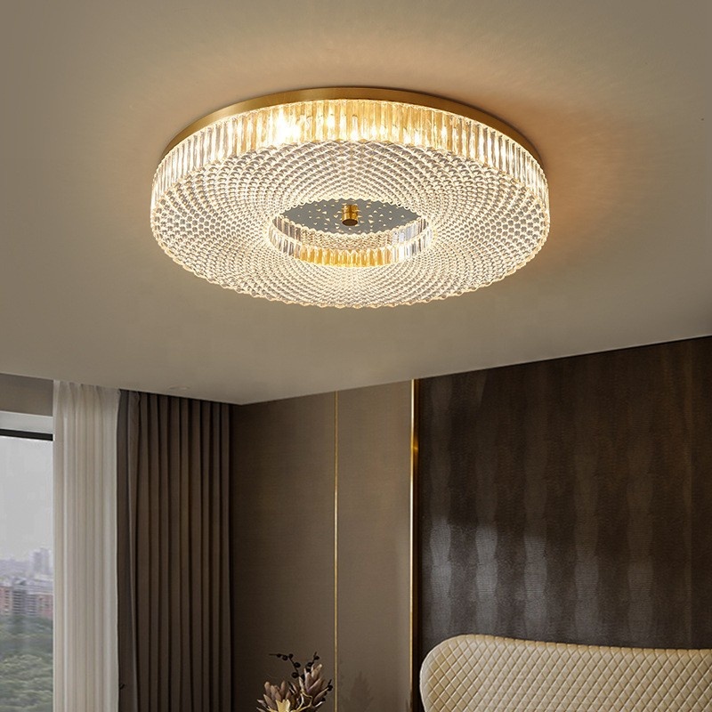 New Nordic Luxury Ceiling Light for Indoor Home Lighting Round Crystal Ceiling Light Modern LED Indoor Ceiling Lamps