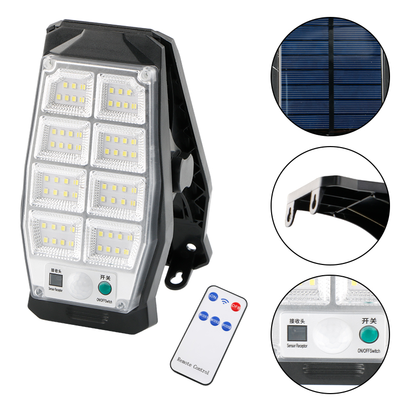 Solar Portable Clamp Light LED Outdoor Garden Clip Motion Sensor Lights IP65 Waterproof Security Light Sensor Courtyard Lamp