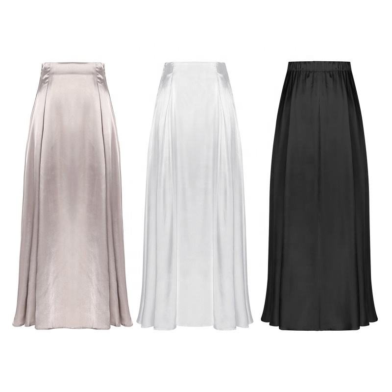 Атласная юбка High Waist (Elegant Satin Long)