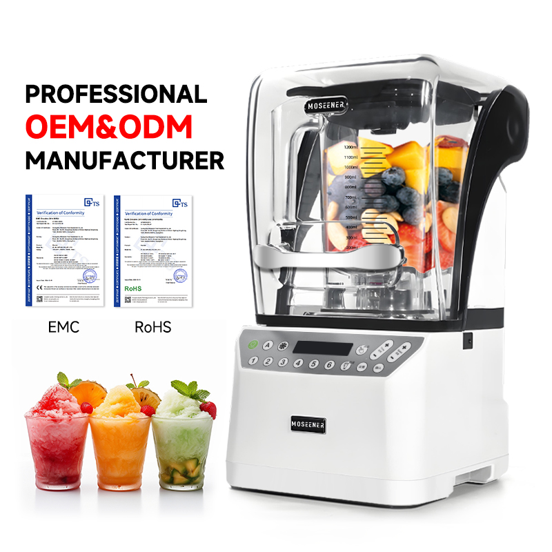 MOSEENER Kitchen Appliances Commercial Mixer Smoothie Juicer Food Processor Silver crest Heavy Duty Blender