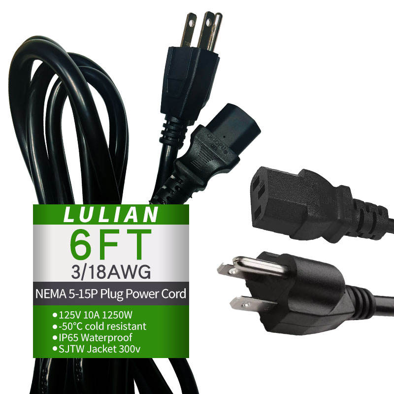 Кабель питания США (3-Pin Prong Plug)