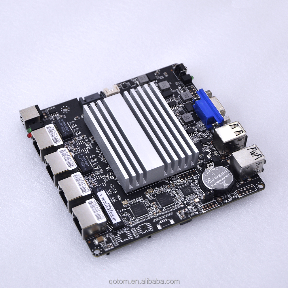 J1900 4 Lan Ports Industrial Motherboard Four Gigabit Etherne Mini PC Board Fanless ITX Mainboard