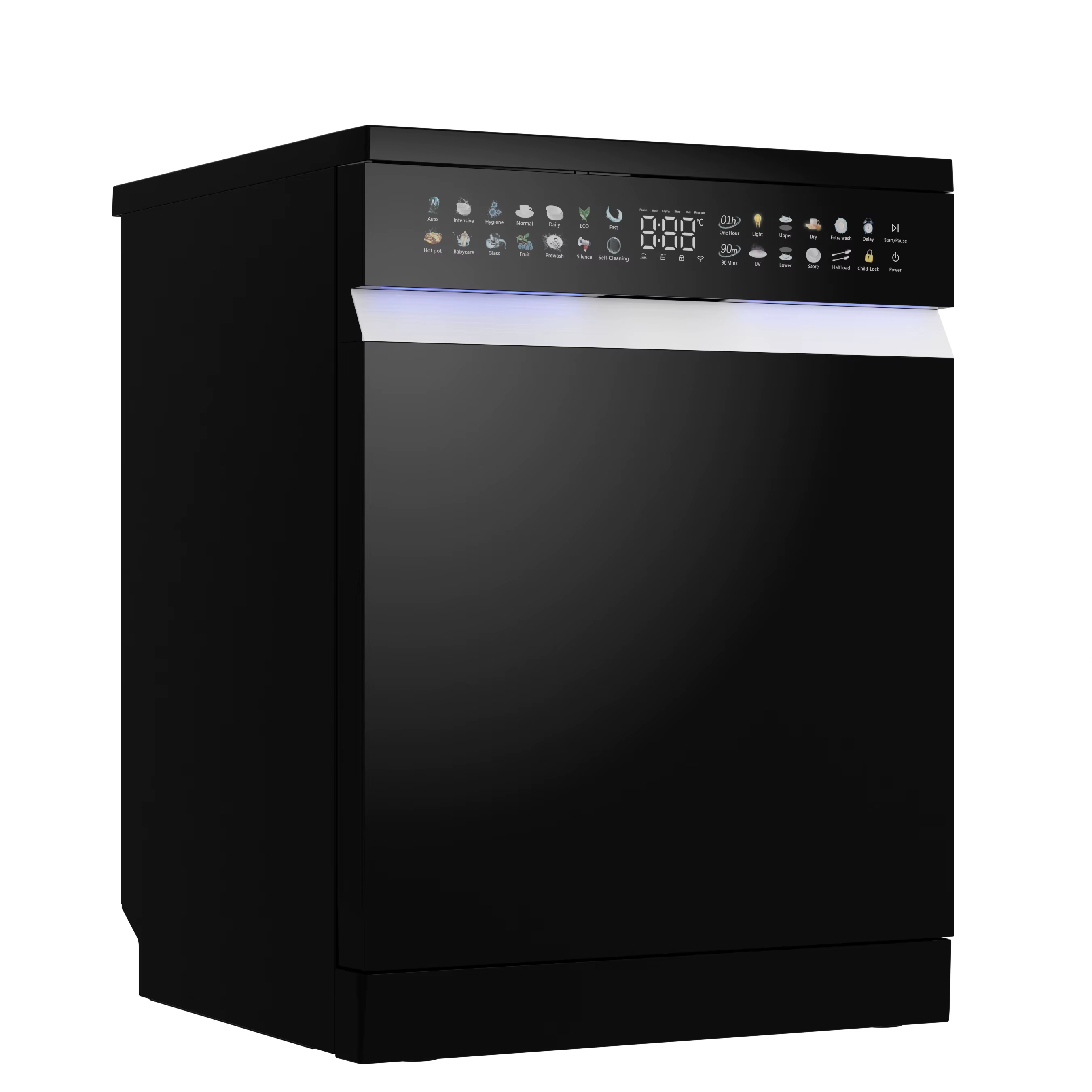 Wholesale Smart Built-in Dishwasher Stainless Steel Housing Electric Power 16 Sets Capacity App-Controlled for Household RV Car