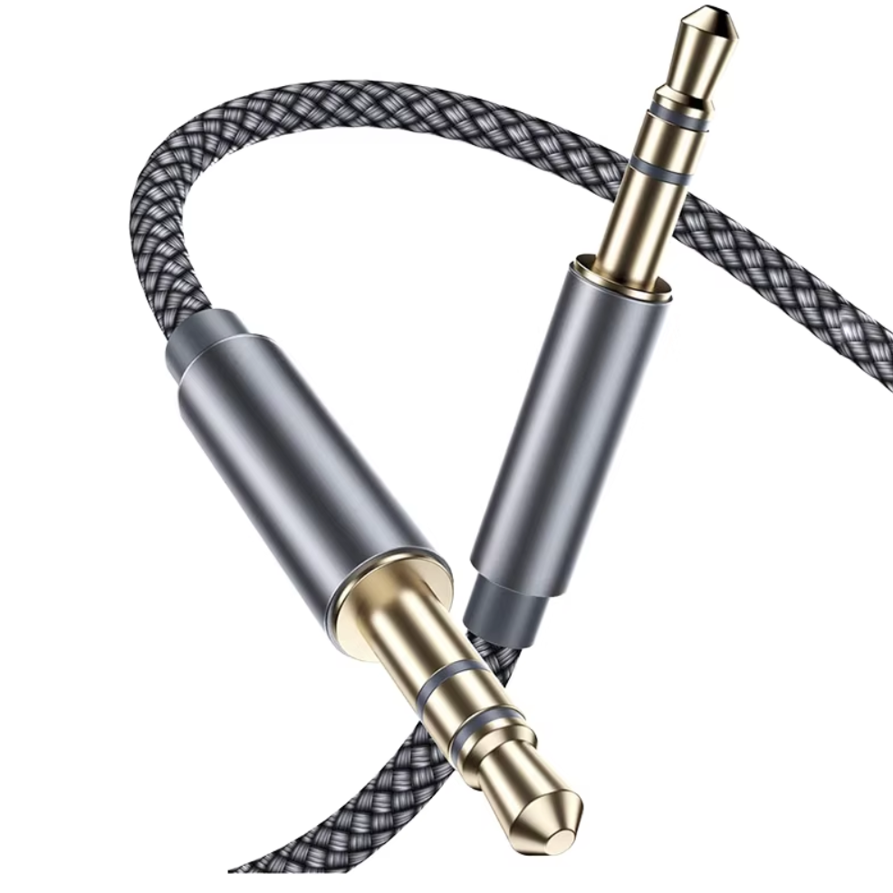 Factory Price Nylon Braided Audio Cables Coaxial Stereo Aux DC 3.5 mm for Microphone Speaker Monitor DVD Player with PVC Jacket