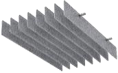 Акустический баффл FELT WAVE (2,4м х 0,3м х 9мм), крепление: 2 стальные направляющие (1,8м)