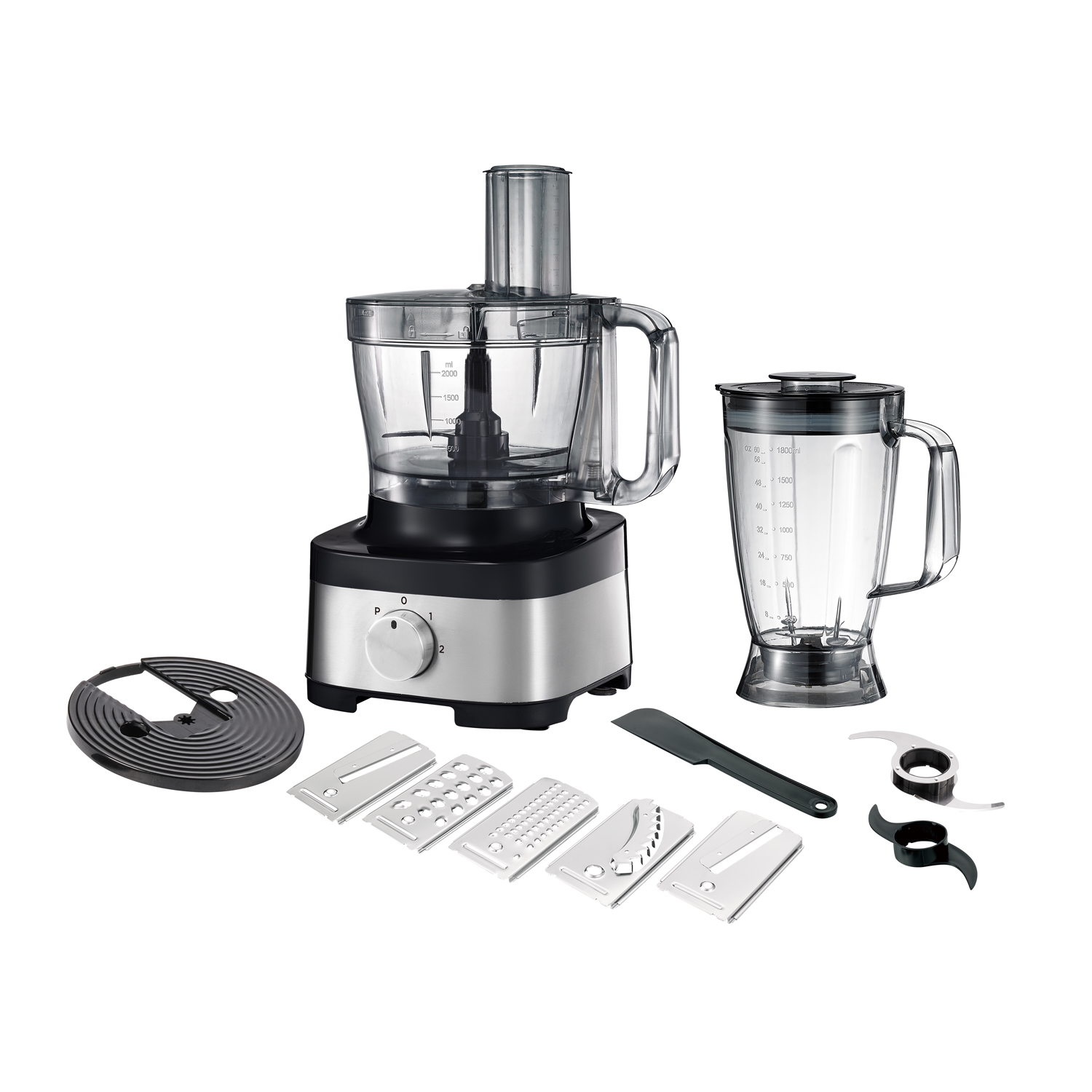 1000W Stainless Steel Food Processor with 3.5L Plastic Bowl Food Grinder for Knead Dough Meat Cooking