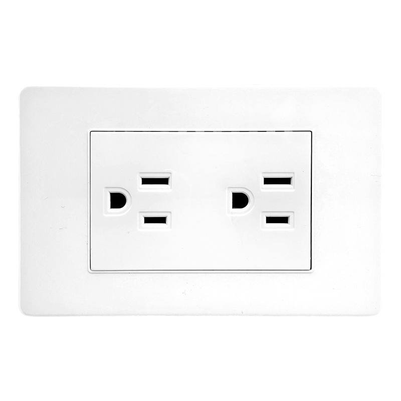 US Standard Wall Electric Plugs Sockets 4/6/9 Pole PC Flame Retardant Panel for American Canada Mexico Japan Source Factory