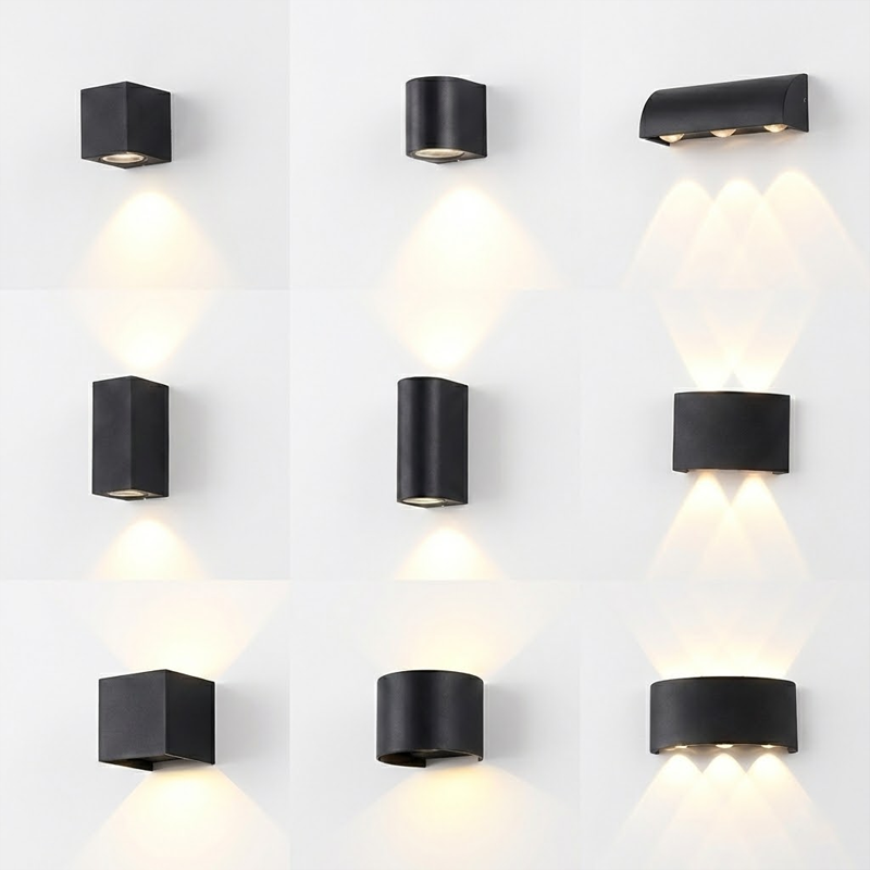 Luxury Led Square Modern Mounted up Down Garden Living Room Wall Home Room Decor Waterproof Outdoor Wall Light Lamp