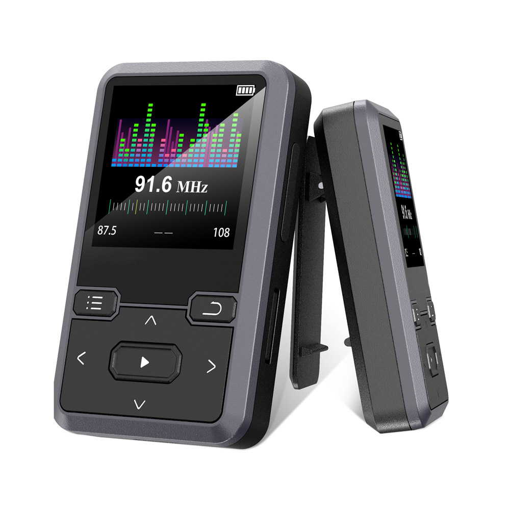 Clip on MP3 Player with Voice Recorder USB C Charging TF Card Support Portable Mini Music Player for Running and Gym