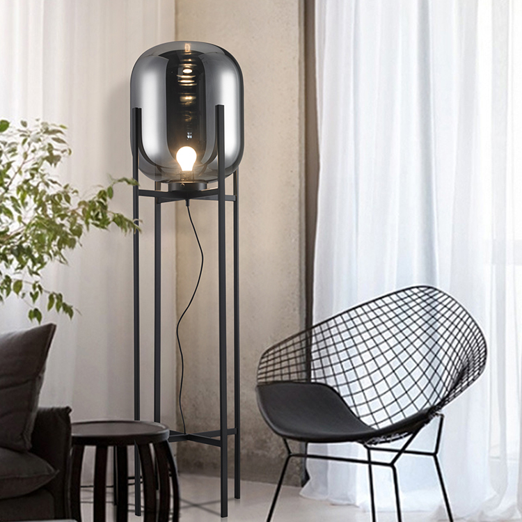 DLSSLIGHTING Modern Floor Lights for Home Decor Living Hotel Villa Four Legs Unique Glass Adjustable Led Floor Lamp