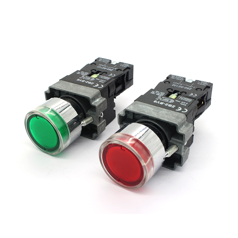 Manhua XB2-BW3361 220VAC Red Push Button Switch With Light