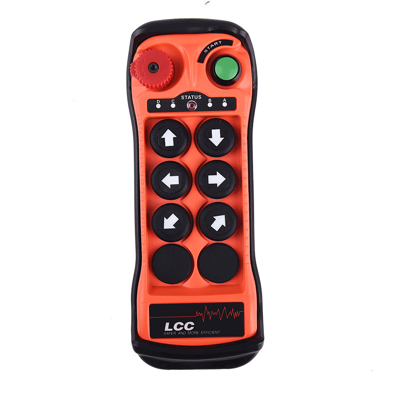 LCC QA600 IP65 Waterproof 433MHz 6-Button Industrial Radio Remote Control for Crane Hoist