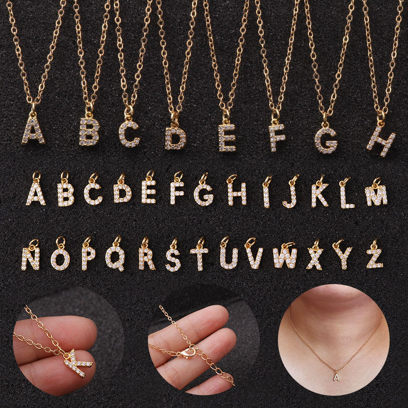 Колье с инициалом (Gold Initial A-Z)