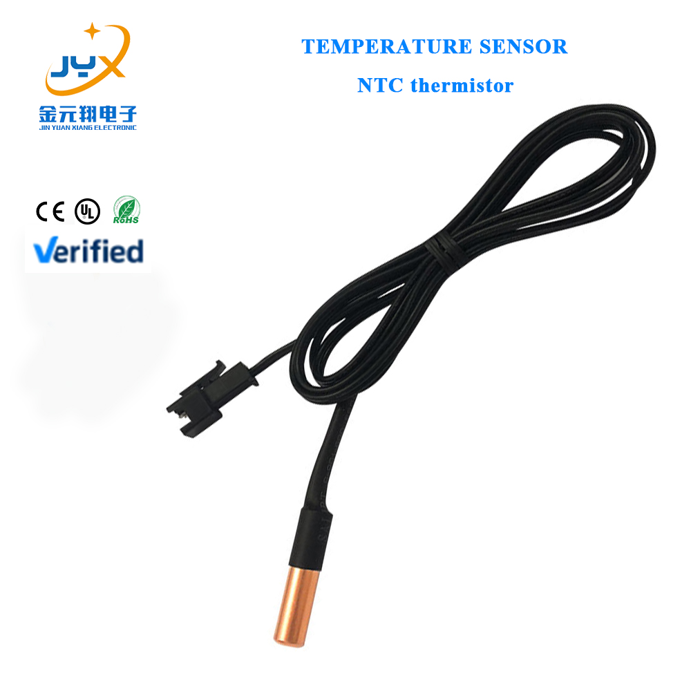 NTC 10K 3950 PTC Thermistor Air Conditioner Temperature Sensor with 5*25MM Copper Probe Housing