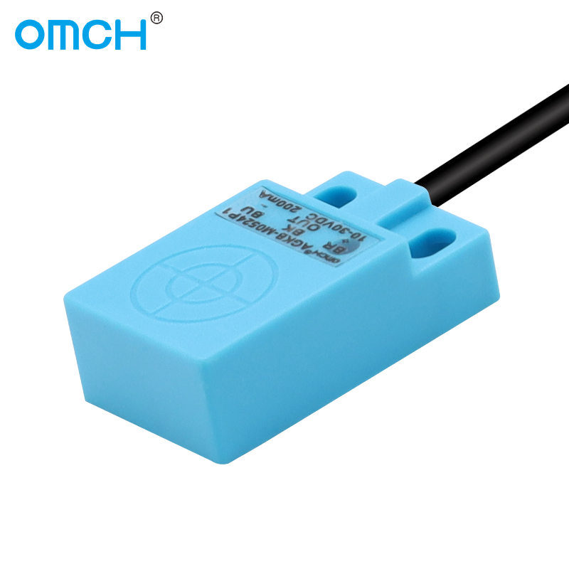OMCH AGKB-M0524D2 DC-2-Wire NC Square Angle Switch IP67 Shielded LED Indicator 5MM Sensing Distance Inductive Proximity Sensor