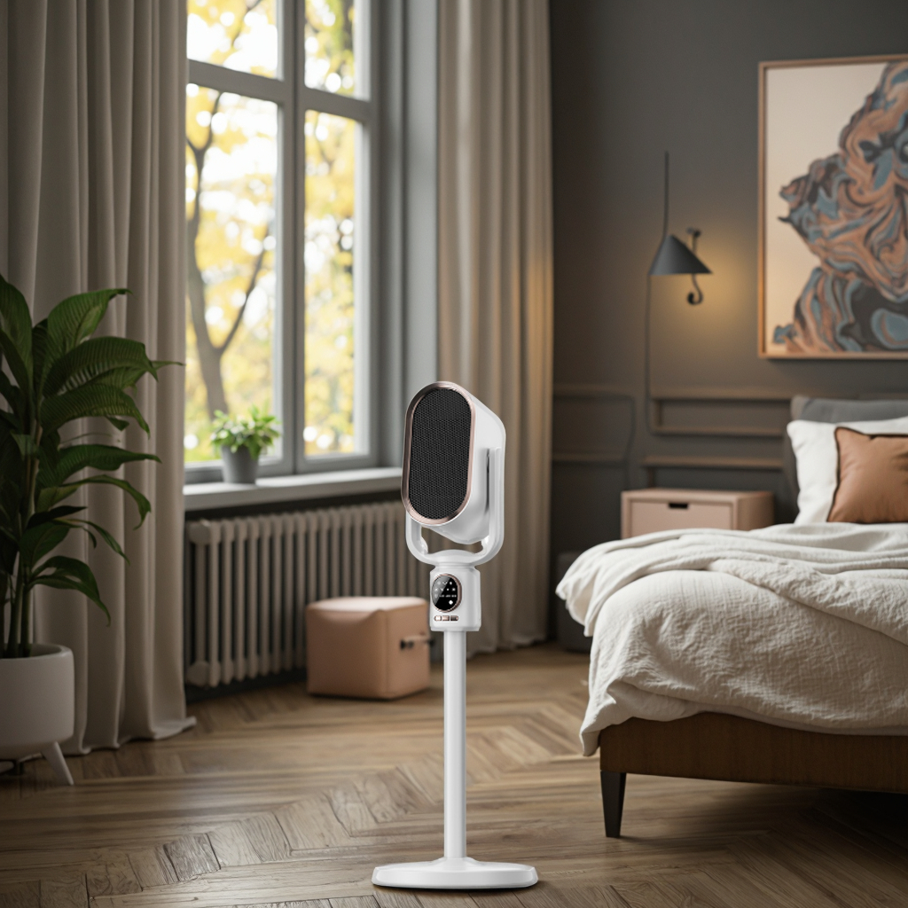 1500W 1800W Dual-Use Ceramic PTC Electric Fan Heater Freestanding Remote Control Class Energy Efficiency Heating Cooling